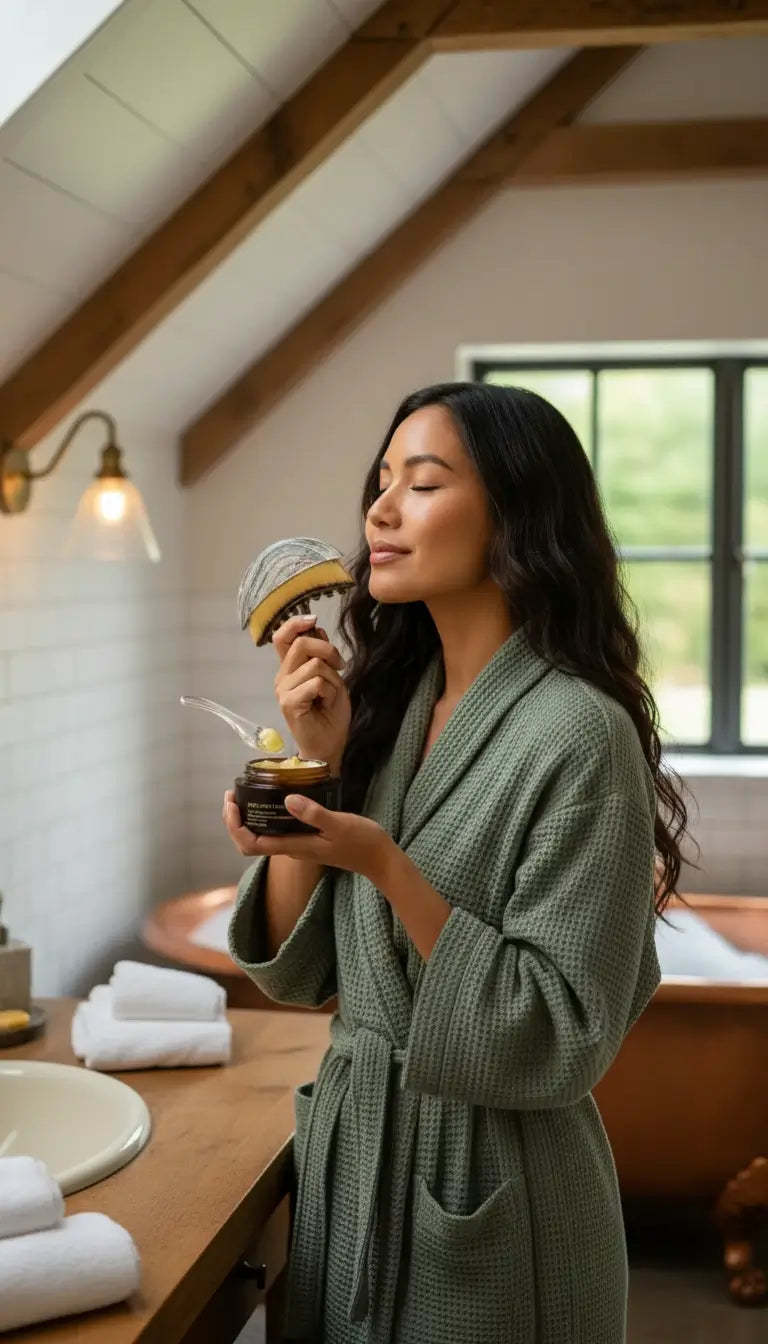 Kit Skincare Coreana VISO&CORPO: Spazzola Drenante + Crema in Capsule alla Vitamina C