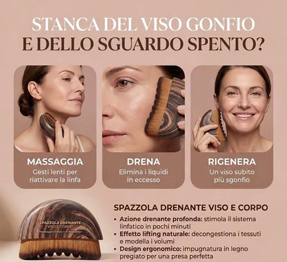 Kit Skincare Coreana VISO&CORPO: Spazzola Drenante + Crema in Capsule alla Vitamina C
