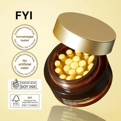 Kit Skincare Coreana VISO&CORPO: Spazzola Drenante + Crema in Capsule alla Vitamina C