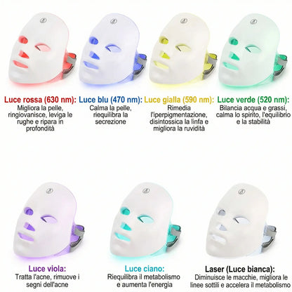 Maschera di Bellezza a Luci Led per il Lifting del Viso "Nuovo Modello"